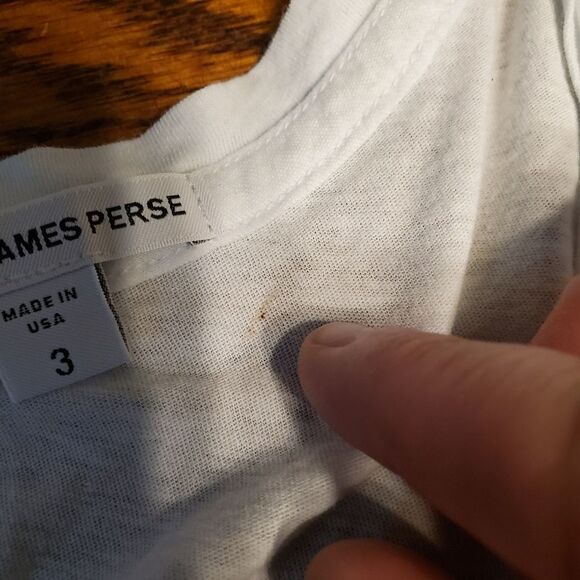 James Perse dip dye ombre blue&white tshirt sz 3 - Picture 4 of 6